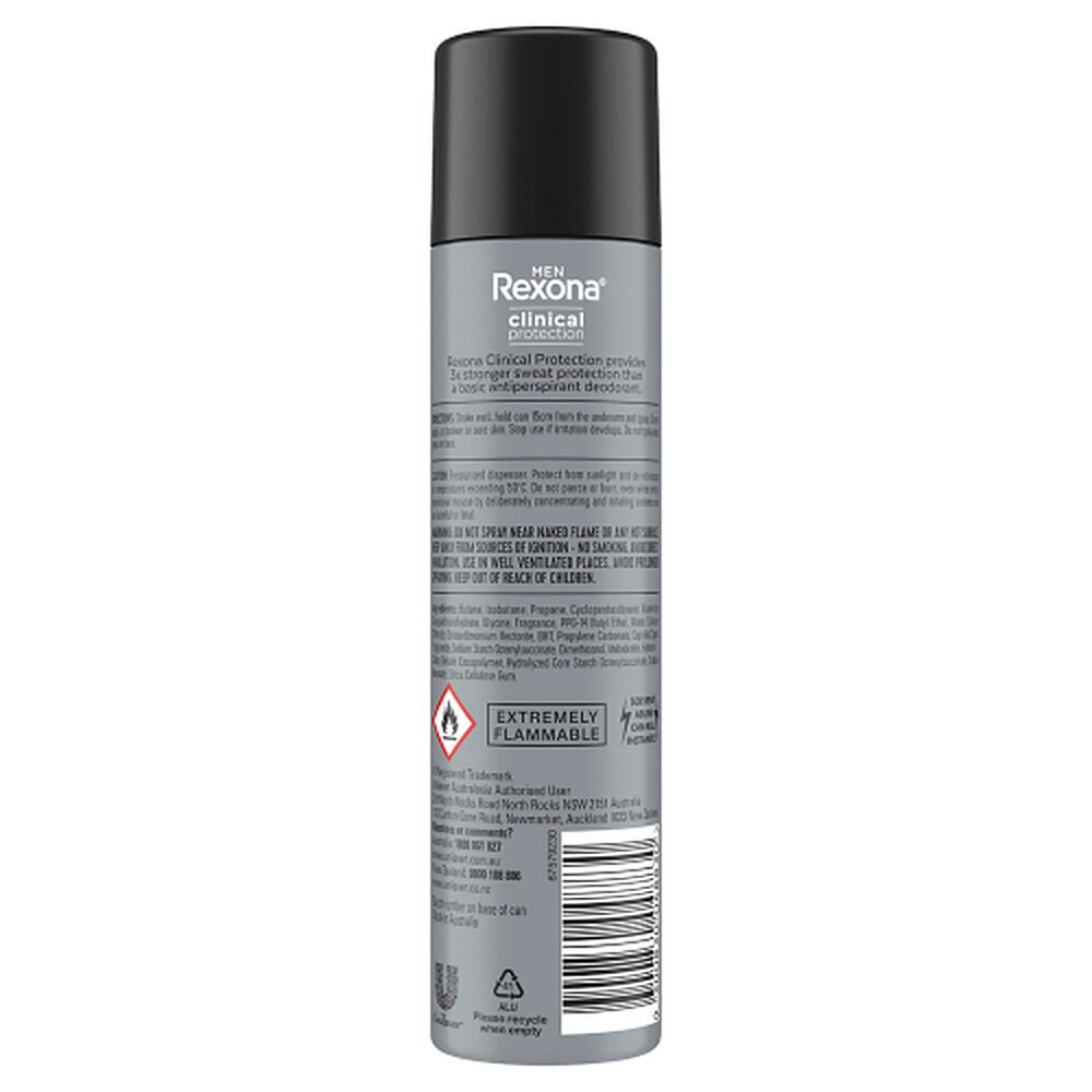 Rexona Men Clinical Protection 96H Antiperspirant Clean Scent 180mL