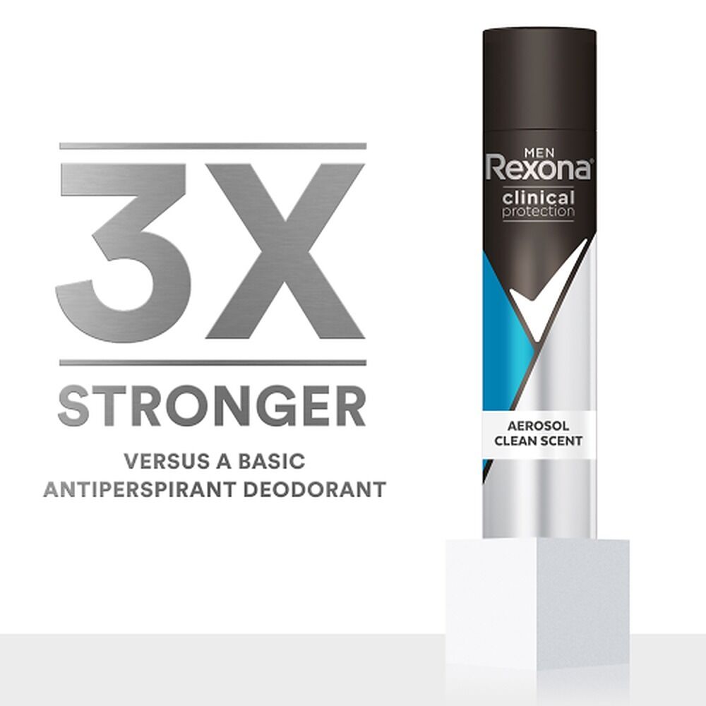 Rexona Men Clinical Protection 96H Antiperspirant Clean Scent 180mL