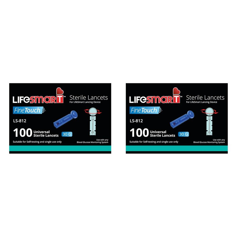 LifeSmart Sterile Lancets 100 Pack Bundle of 2