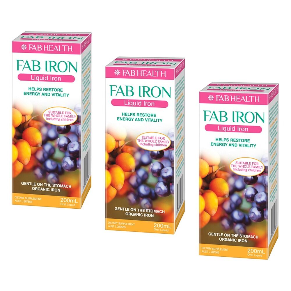 FAB Liquid Iron 200mL Pack of 3