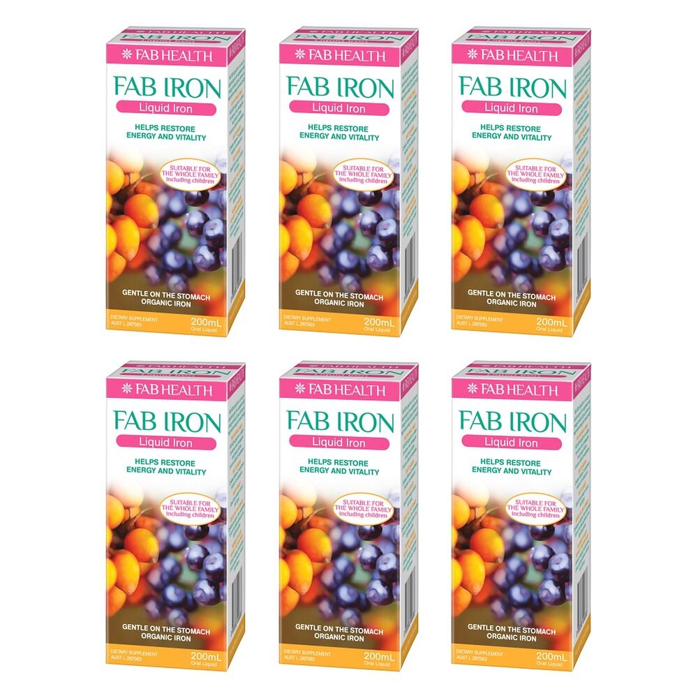 FAB Liquid Iron 200mL Pack of 6