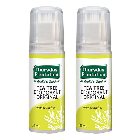 Thursday Plantation Tea Tree Deodorant Original 60mL Pack of 2