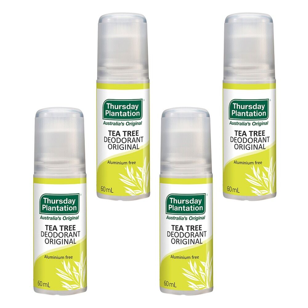 Thursday Plantation Tea Tree Deodorant Original 60mL Pack of 4