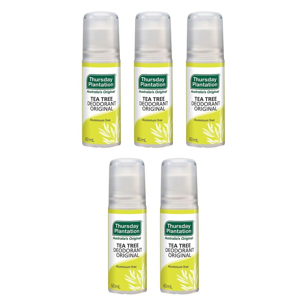 Thursday Plantation Tea Tree Deodorant Original 60mL Pack of 5