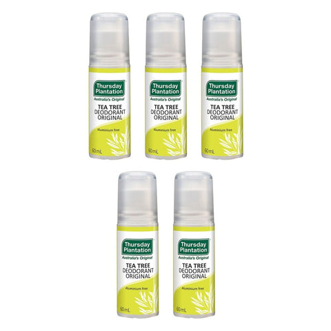 Thursday Plantation Tea Tree Deodorant Original 60mL Pack of 5
