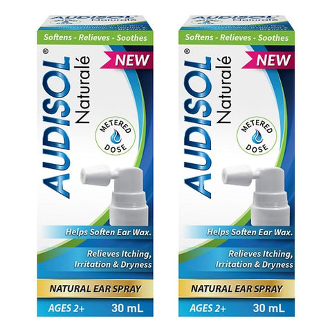 Audisol Naturale Natural Ear Spray 30mL Pack of 2