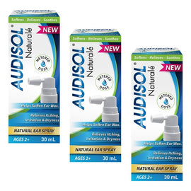 Audisol Naturale Natural Ear Spray 30mL Pack of 3