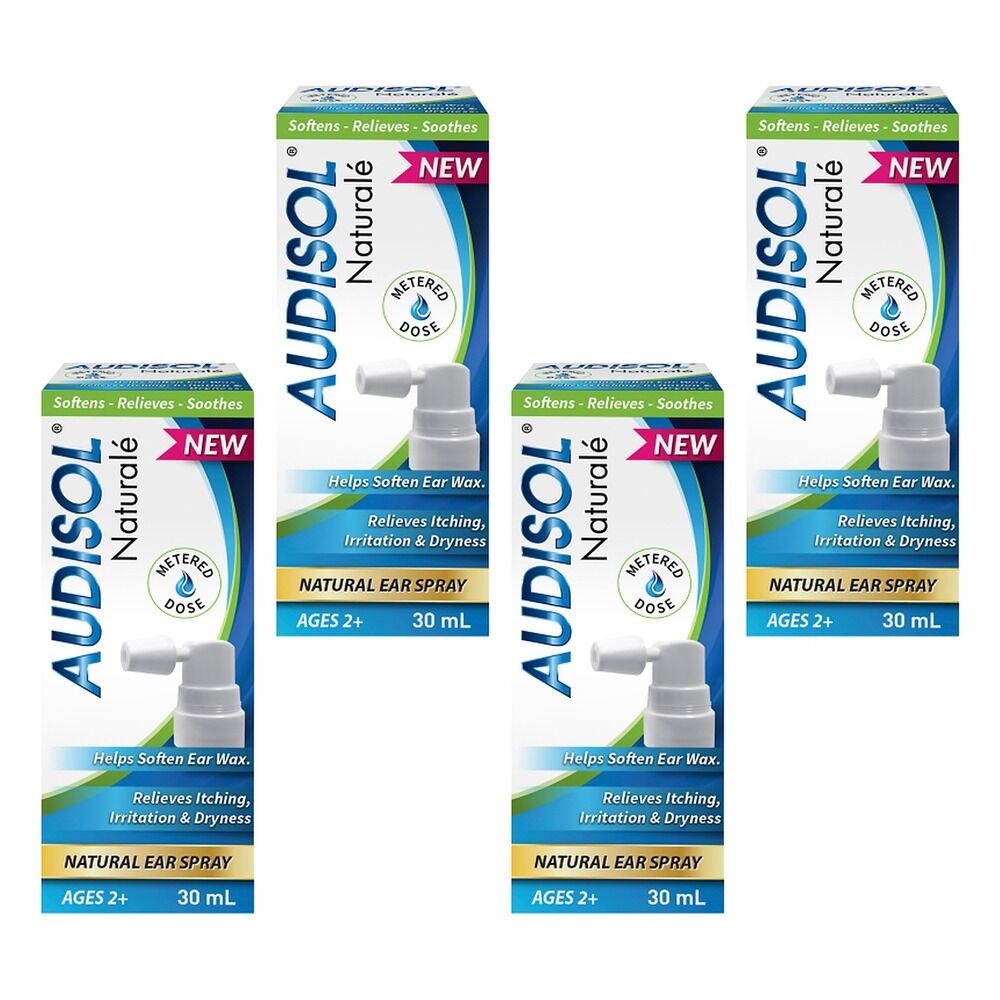 Audisol Naturale Natural Ear Spray 30mL Pack of 4