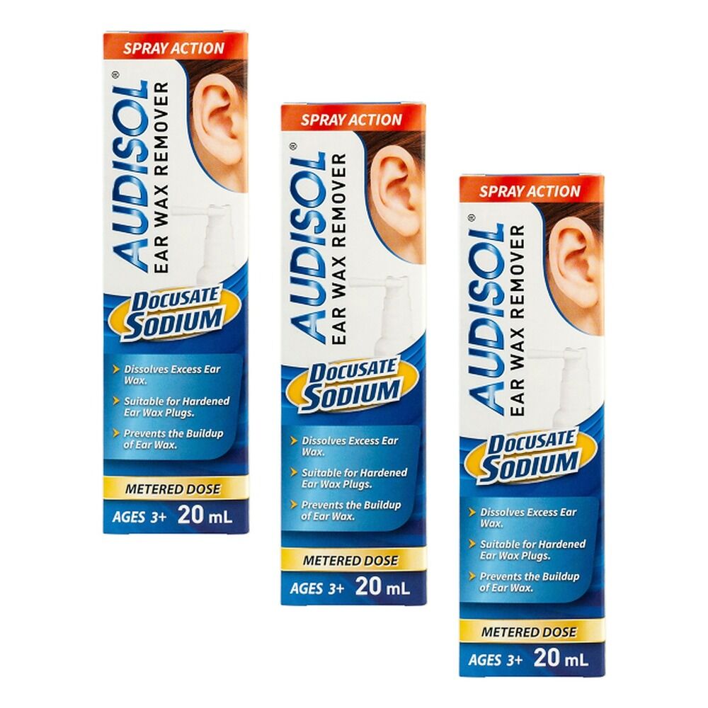 Audisol Ear Wax Remover 20mL Pack of 3