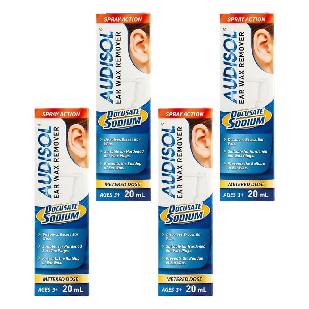 Audisol Ear Wax Remover 20mL Pack of 4