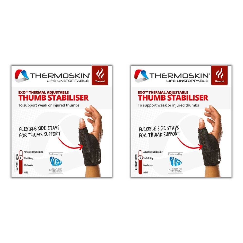 Thermoskin Adjustable Thumb Stabiliser Black Pack of 2