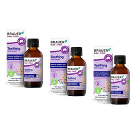 Brauer Baby & Child Teething Oral Liquid 100mL Pack of 3
