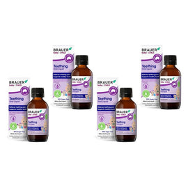 Brauer Baby & Child Teething Oral Liquid 100mL Pack of 4