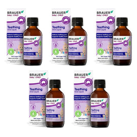 Brauer Baby & Child Teething Oral Liquid 100mL Pack of 5