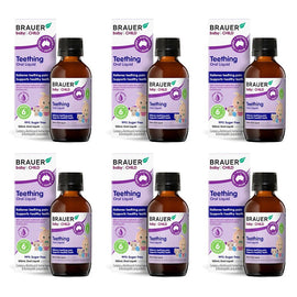 Brauer Baby & Child Teething Oral Liquid 100mL Pack of 6