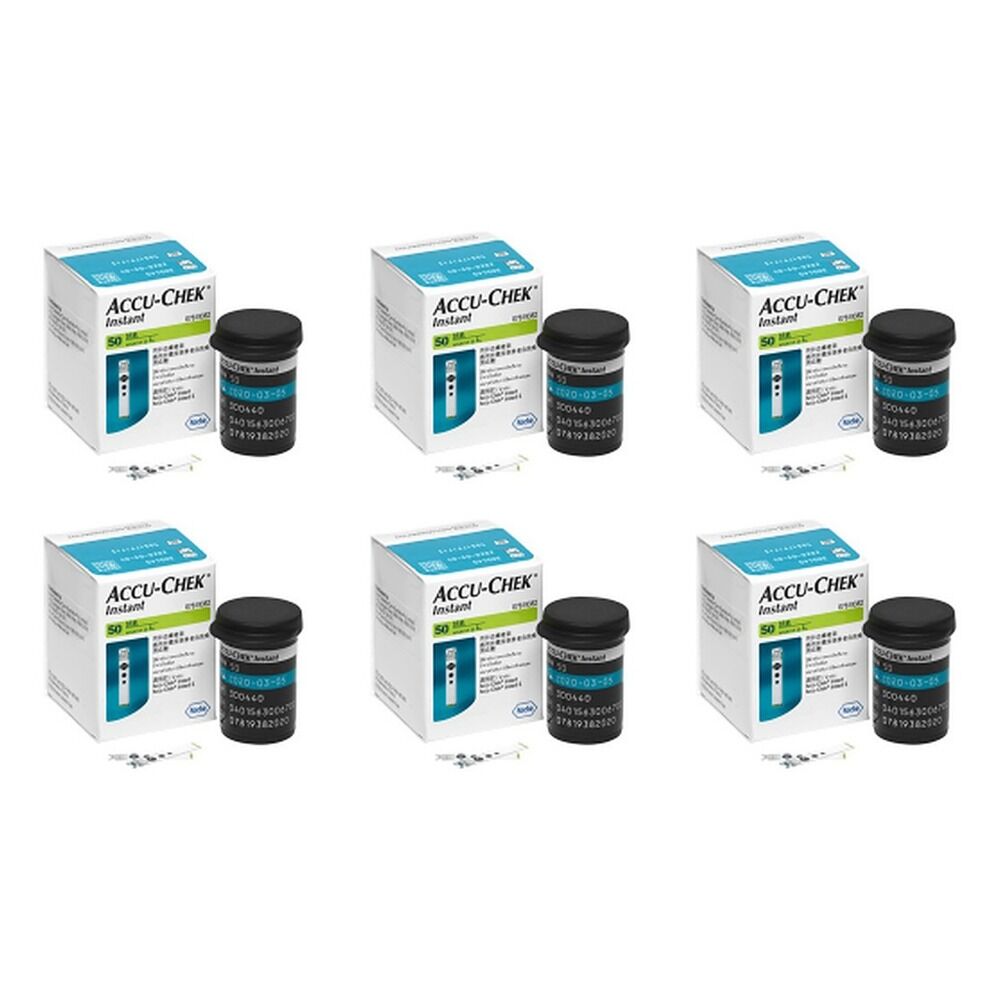 Accu-Chek Instant S Blood Glucose Test Strips 50 Pack Bundle of 6