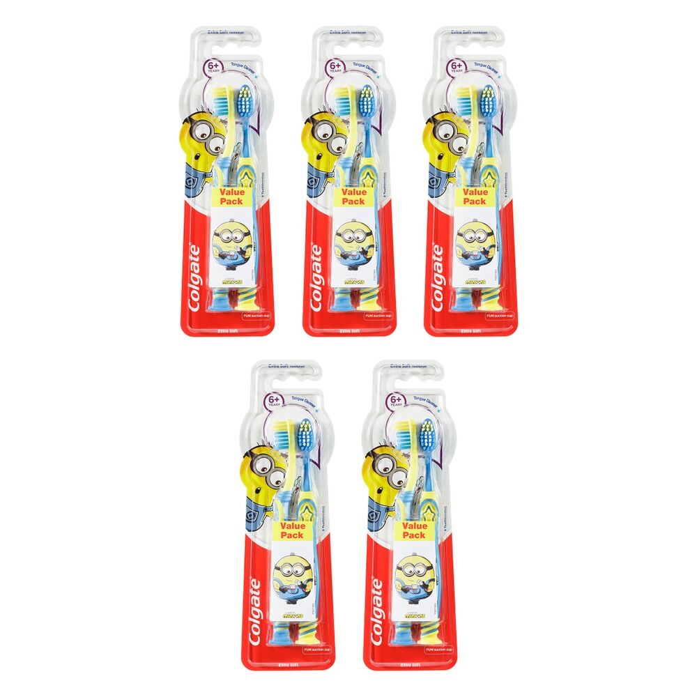 Colgate Kids Youth Soft Toothbrush 2 Pack Bundle of 5