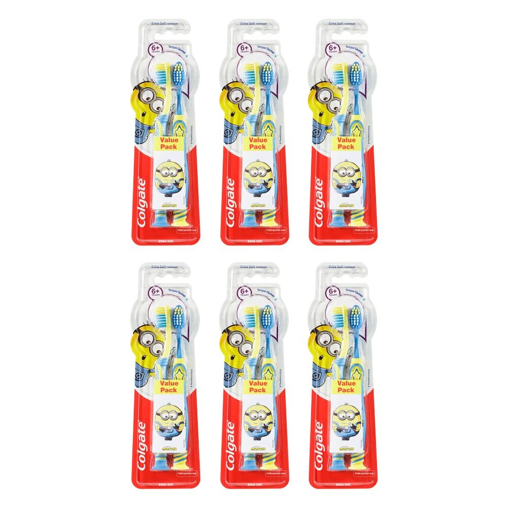 Colgate Kids Youth Soft Toothbrush 2 Pack Bundle of 6
