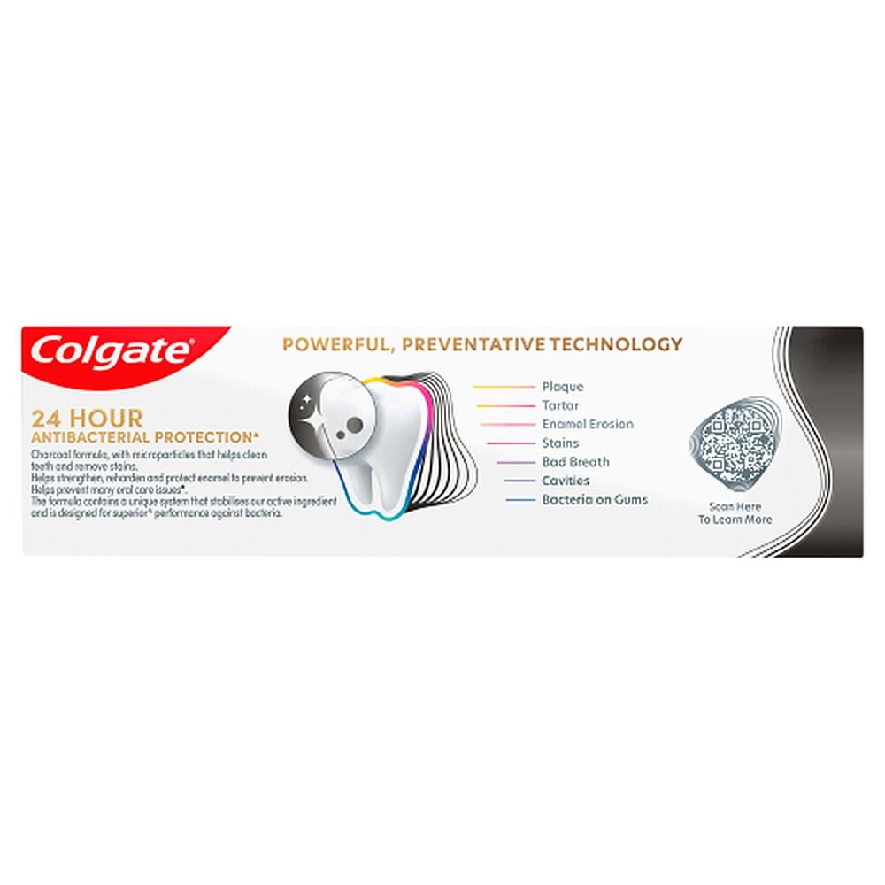 Colgate Total Active Prevention+ Deep Clean with Charcoal Toothpaste 115g