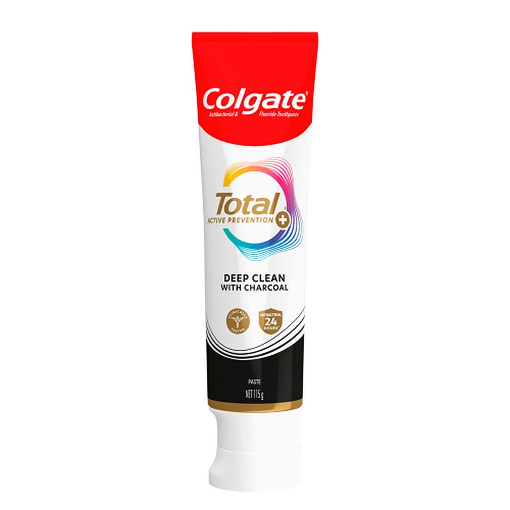 Colgate Total Active Prevention+ Deep Clean with Charcoal Toothpaste 115g
