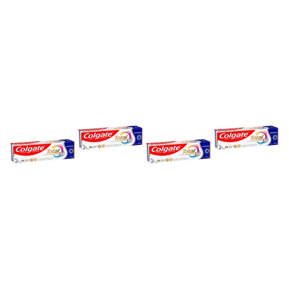 Colgate Total Active Prevention+ Whitening Toothpaste 115g Pack of 4