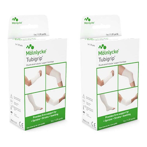 TUBIGRIP Elastic Tubular Support Bandage, Size F, 1 Metre Pack of 2