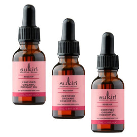 Sukin Certified Organic Rose Hip Oil 25mL Pack of 3