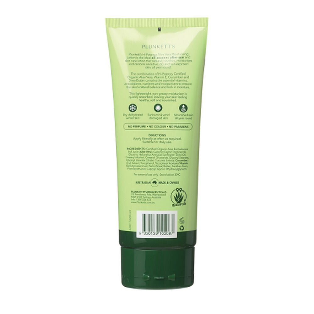 Plunketts 90% Pure Aloe Vera Moisturiser 200mL