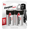 Energizer Max D Alkaline Batteries 2 Pack