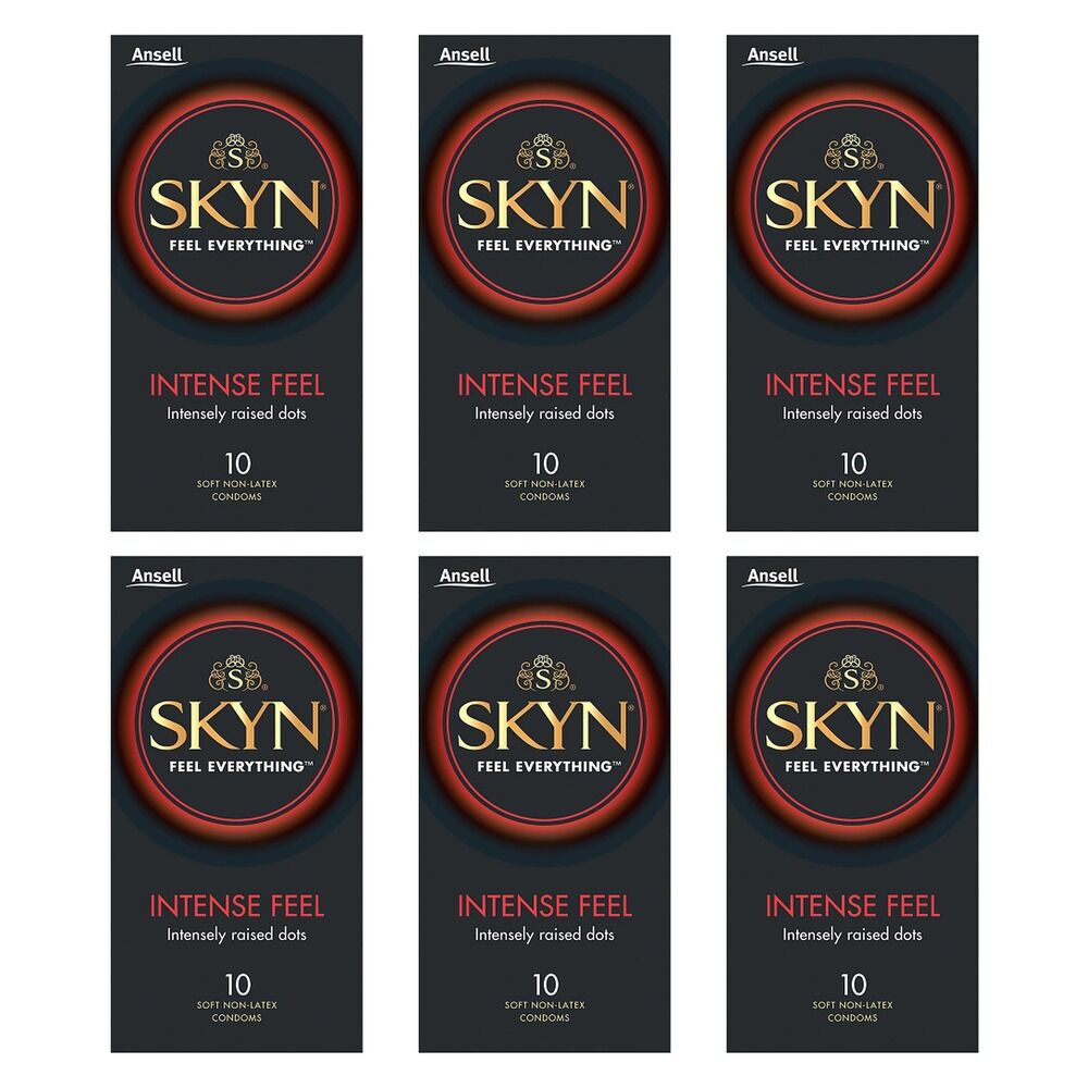 Skyn Intense Feel Condoms 10 Pack Bundle of 6