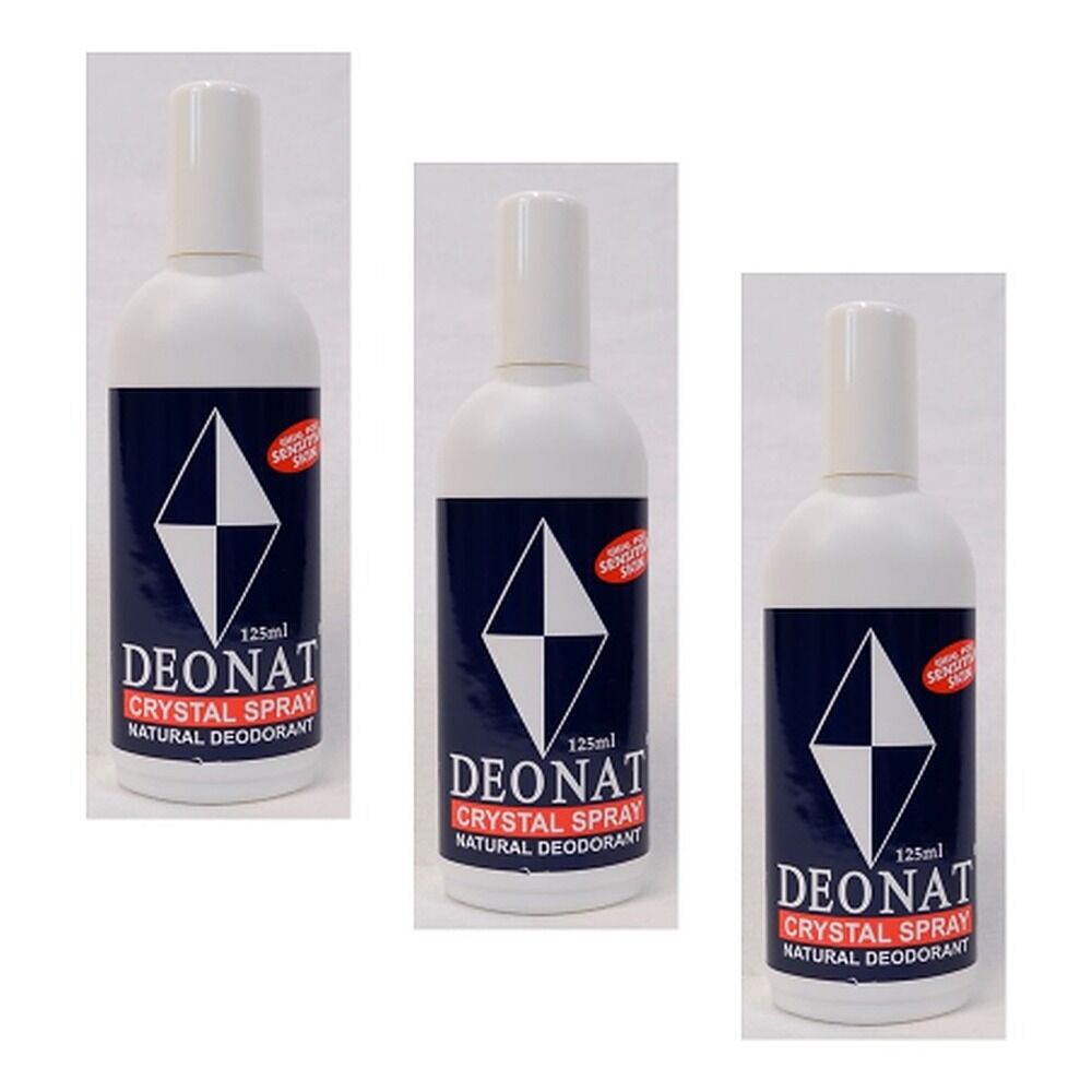 Deonat Crystal Deodorant Spray 125mL Pack of 3