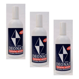 Deonat Crystal Deodorant Spray 125mL Pack of 3