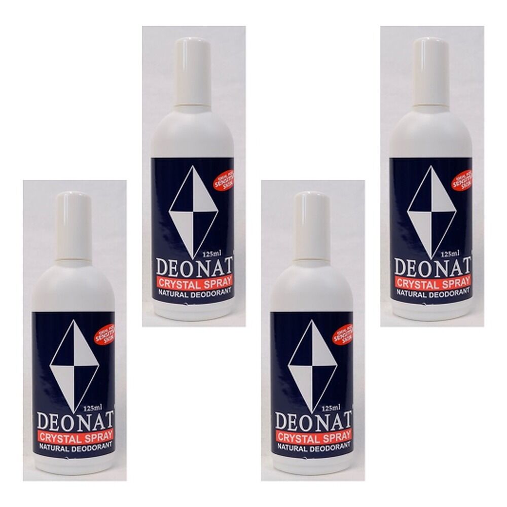 Deonat Crystal Deodorant Spray 125mL Pack of 4
