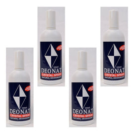 Deonat Crystal Deodorant Spray 125mL Pack of 4