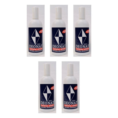 Deonat Crystal Deodorant Spray 125mL Pack of 5