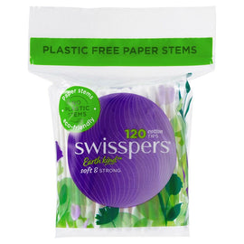 Swisspers Cotton Tips Paper Stems 120 Pack x 12
