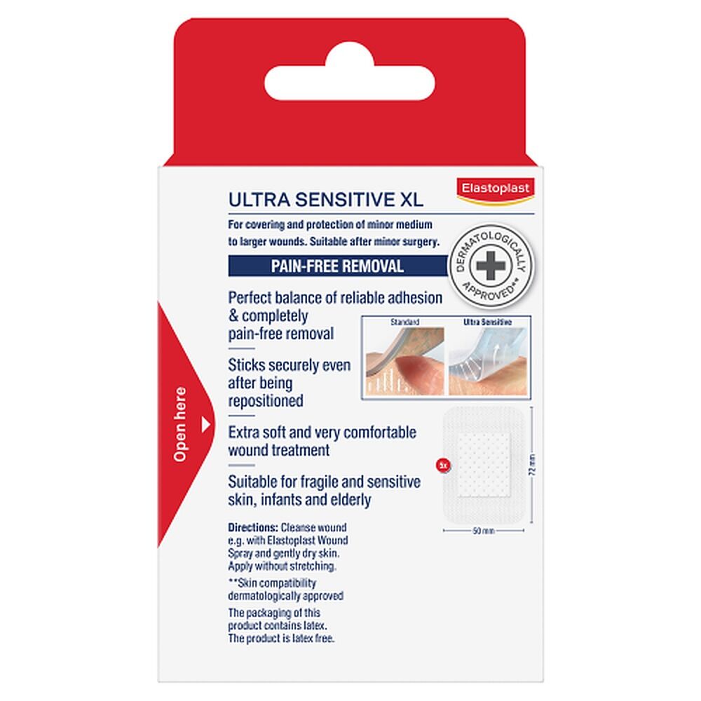 Elastoplast Ultra Sensitive XL Plasters 5 Pack