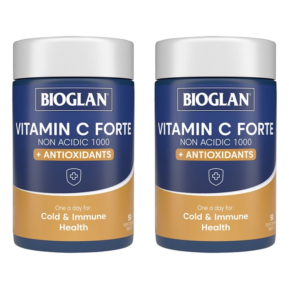 Bioglan Vitamin C Forte Non Acidic 1000mg 50 Tablets Pack of 2