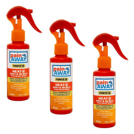 Pain Away Forte+ Heat Joint & Muscle Pain Relief Spray 100mL Pack of 3
