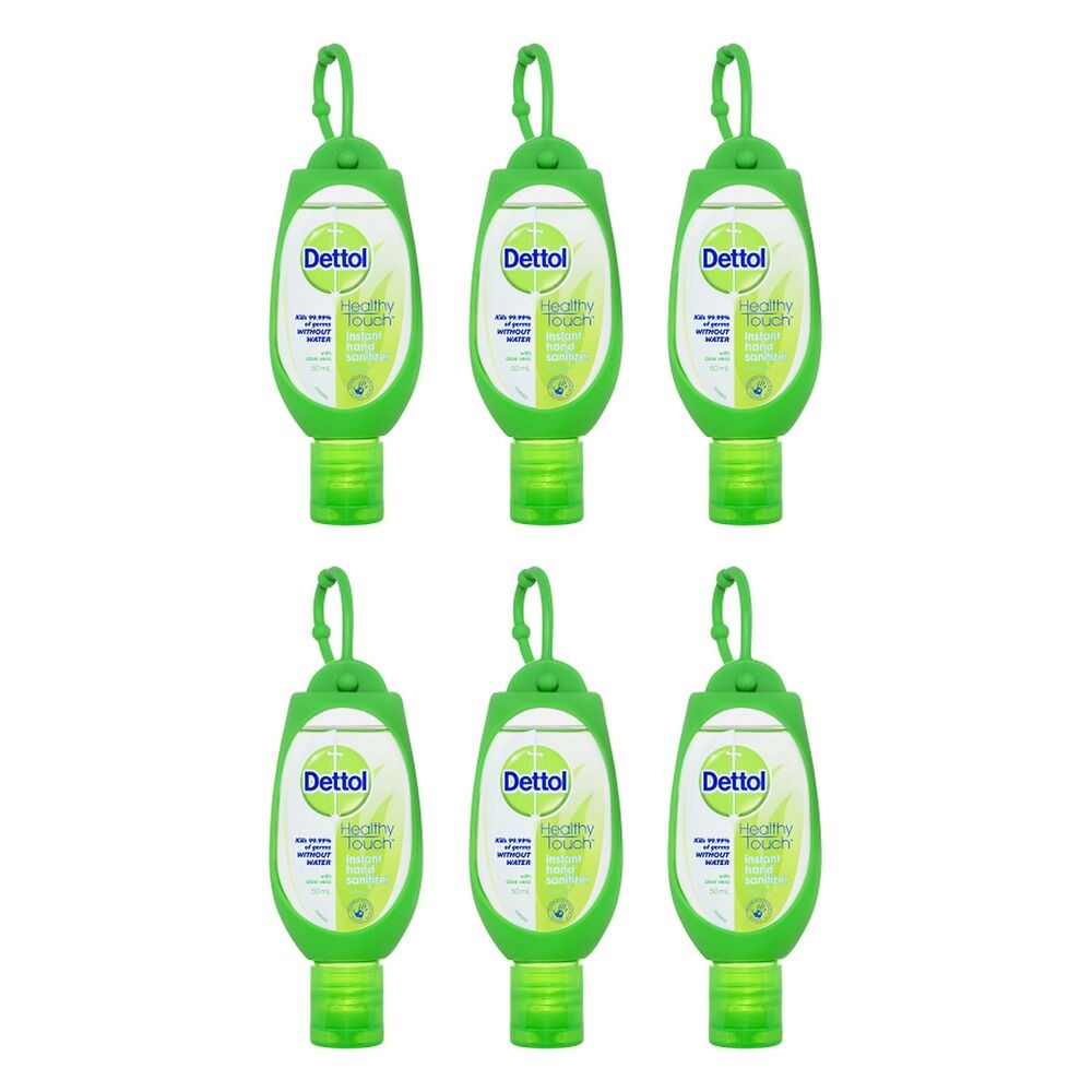 Dettol Healthy Touch Instant Hand Sanitiser Clip-On 50mL Pack of 6