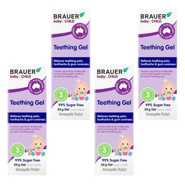 Brauer Baby & Child Teething Gel 20g Pack of 4