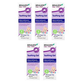 Brauer Baby & Child Teething Gel 20g Pack of 5