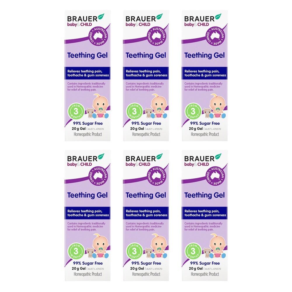 Brauer Baby & Child Teething Gel 20g Pack of 6