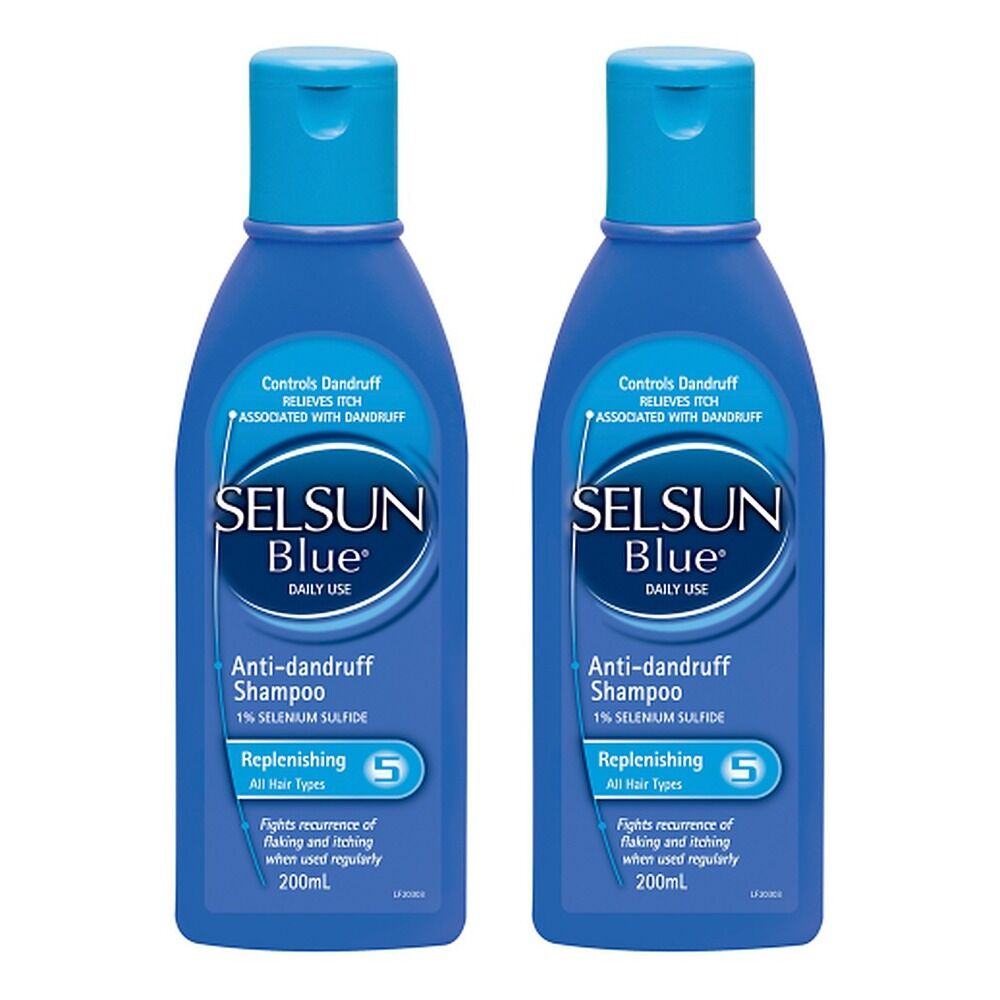 Selsun Blue Anti Dandruff Shampoo Replenishing 200mL Pack of 2