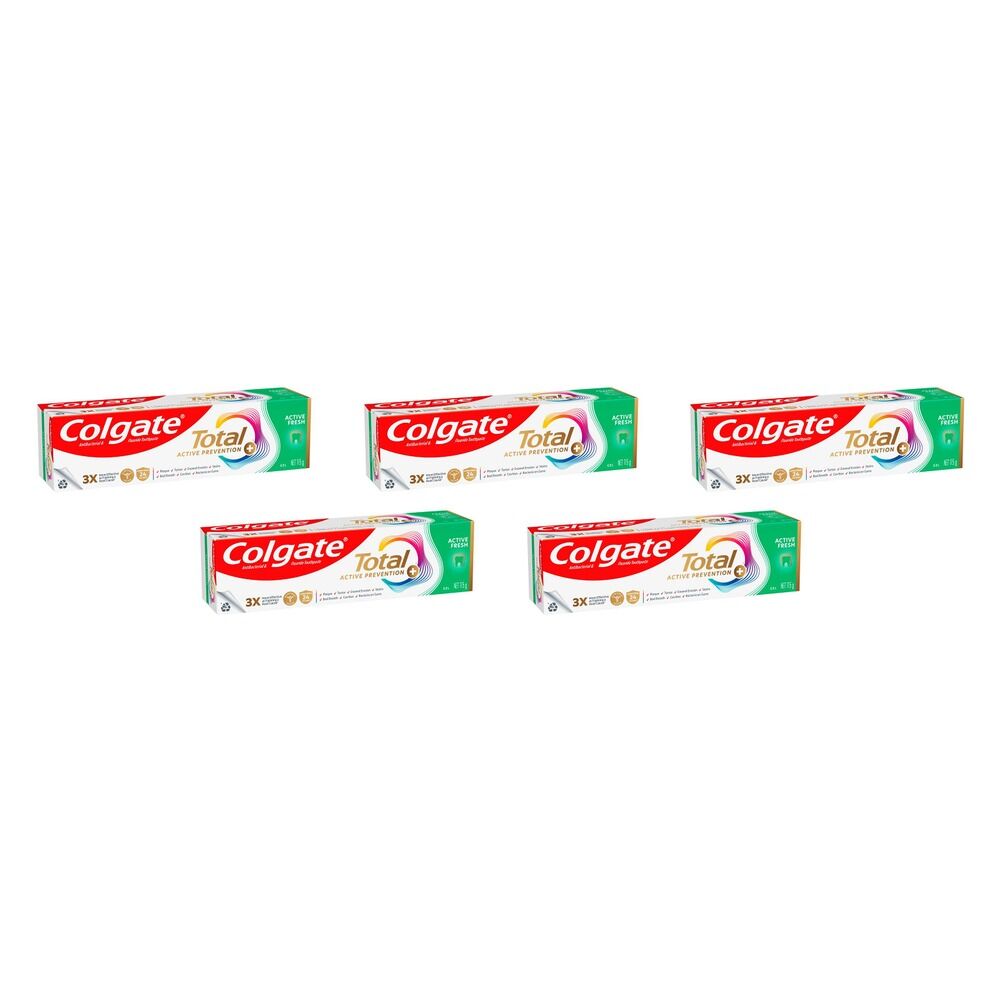 Colgate Total Active Prevention+ Active Fresh Toothpaste 115g Pack of 5