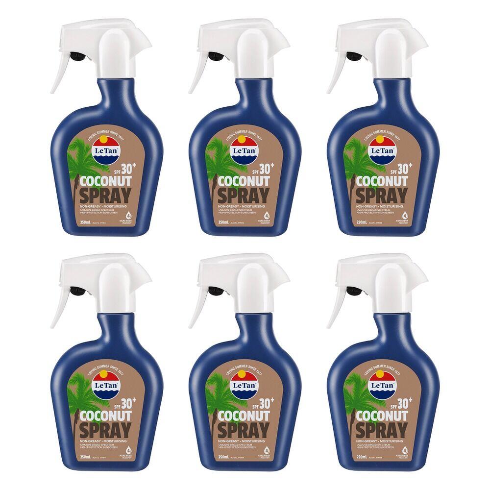 Le Tan SPF30+ Coconut Sunscreen Spray 250mL Pack of 6