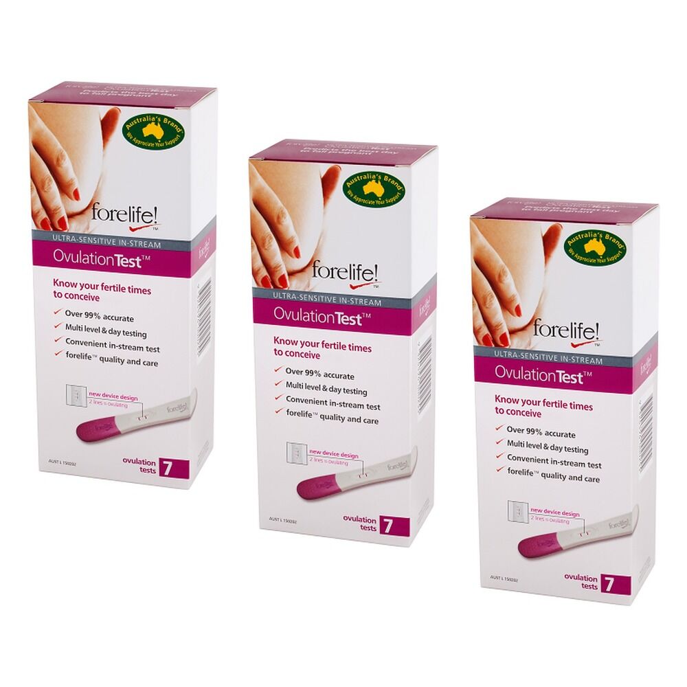 Forelife In-Stream Ovulation Test 7 Pack Bundle of 3