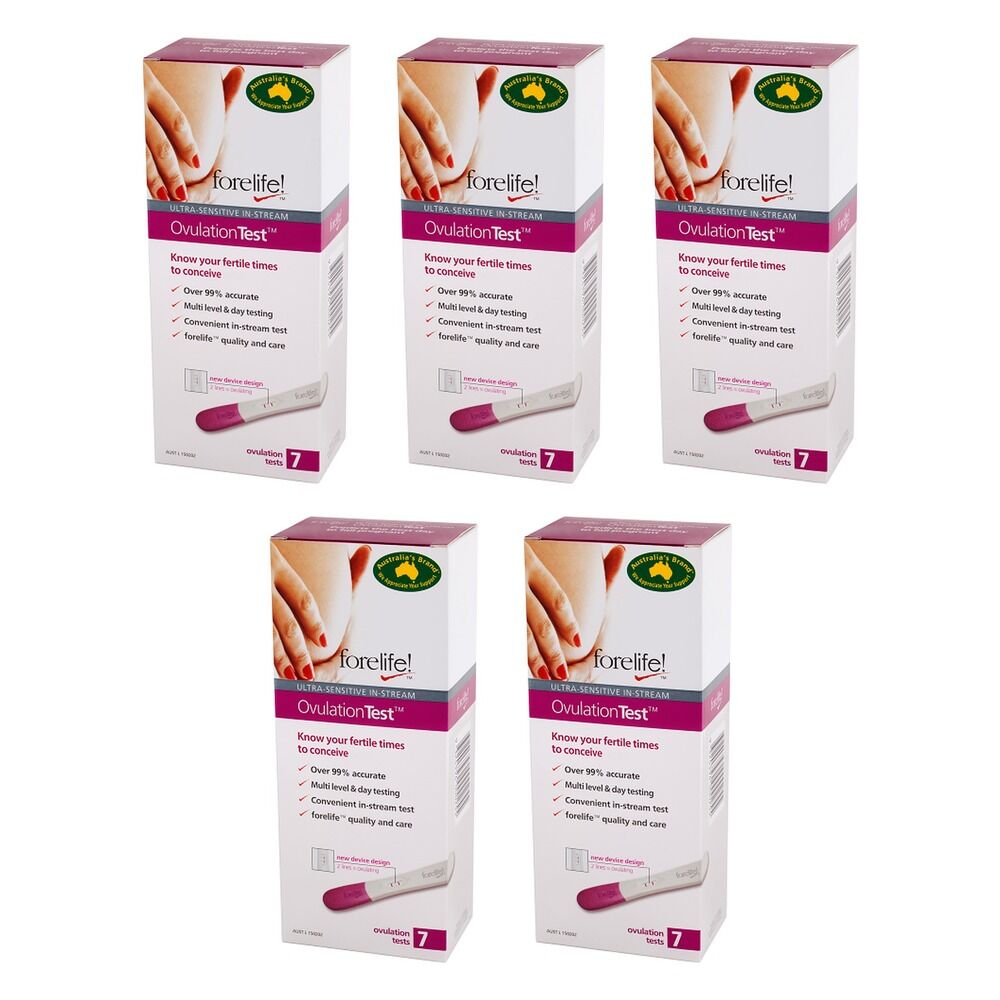 Forelife In-Stream Ovulation Test 7 Pack Bundle of 5