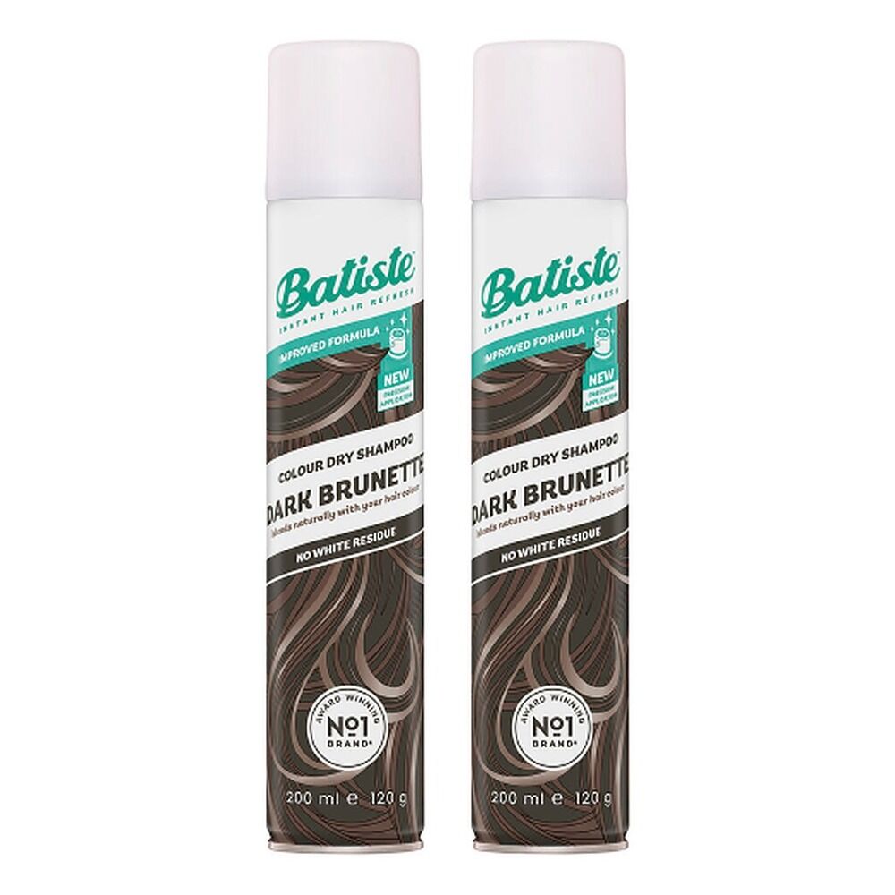 Batiste Dark Brunette Dry Shampoo 200mL Pack of 2