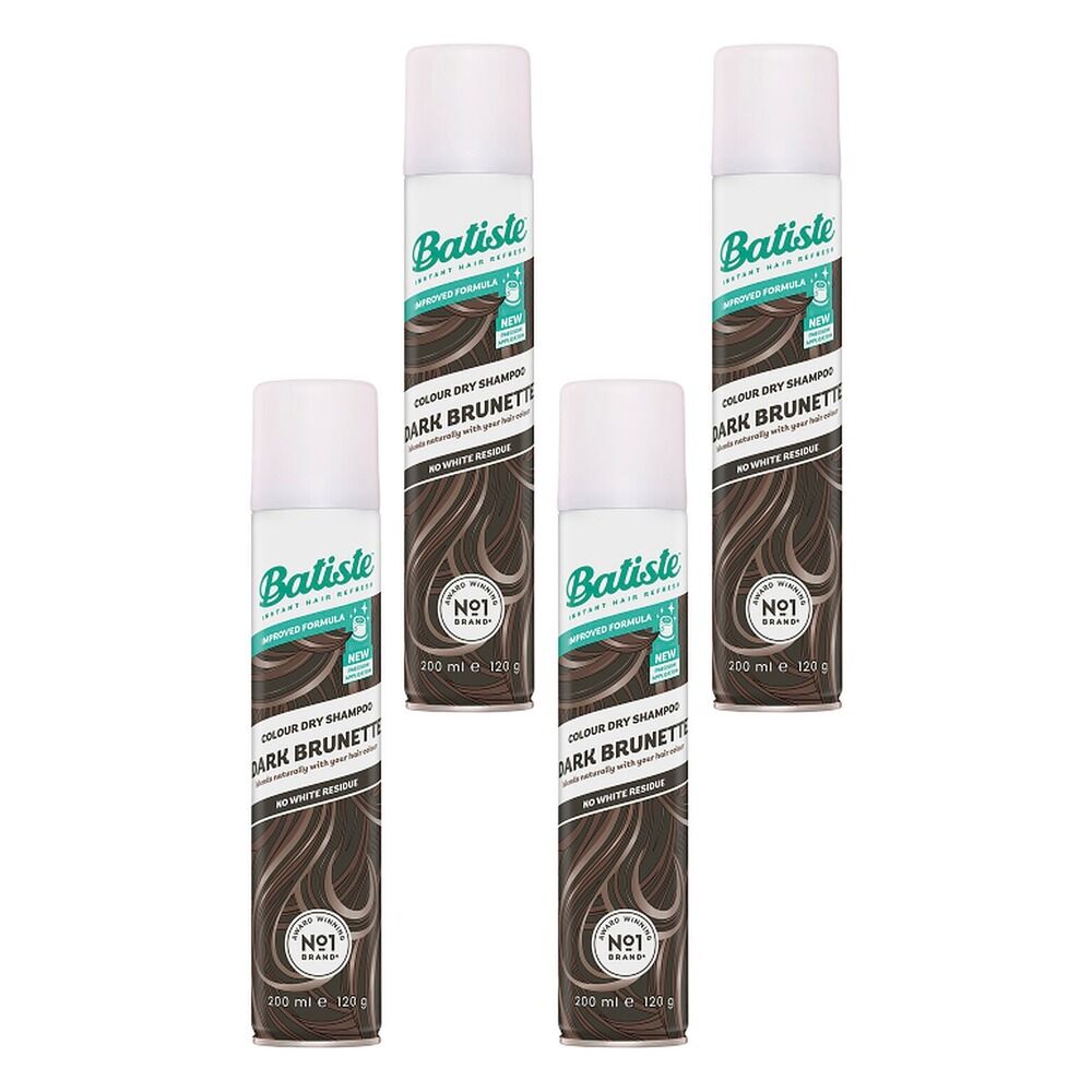 Batiste Dark Brunette Dry Shampoo 200mL Pack of 4